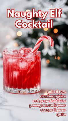 Naughty Elf Cocktail Alcoholic Drink Christmas, Alcoholic Christmas Drinks For A Party, Fun Winter Alcoholic Drinks, Christmas Themed Mixed Drinks, Christmas Alcohol Drinks For Adults, Drinks For Christmas Party Alcoholic, Fun Christmas Alcoholic Drinks, Refreshing Christmas Cocktail, Tipsy Elf Drink