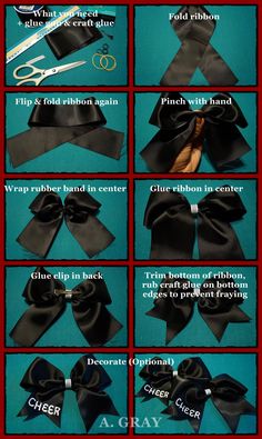 DIY EASY no-sew CHEER BOW. Like our page https://www.facebook.com/CheerAmericaRoseville/ Cheer Bows Diy, Softball Bows, Cheerleading Bows, Make A Bow, Cheer Hair, Cheerleading Gifts, Cheer Gifts, Diy Bows, Cheer Shirts