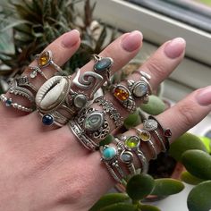 nah im working on it i need more Silver Ring Aesthetic, Funky Rings, Nail Jewels, I Need More, Jewelry Fashion Trends