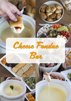 cheese fondue bar is an easy and delicious appetizer