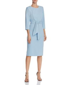 Adrianna Papell Tie-Waist Dress Women - Bloomingdale's Adrianna Papell Dresses, Tie Waist Dress, Adrianna Papell, Mothers Dresses, Sheath Dress, Dresses Online, Blue Dresses, Knee Length, Fabric Design