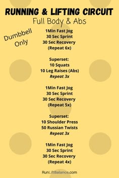 the running and lifting circuit poster