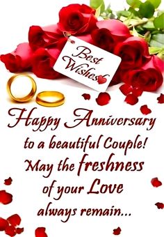 happy anniversary to a beautiful couple may the freshness of your love always remain