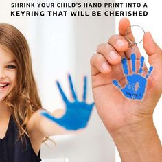 Honey, I shrunk the kids' (handprints!) Enjoy creating a unique gift keepsake of your kids, while reliving the magic of your childhood, with our Create Your Own Hand Print Keychain Kit! (Prepare for major Shrinky Dink flashbacks!) Kids. They grow up WAY too fast. Before you know it, they’re taller than you, fleeing the nest leaving, and leaving you wondering where the time (and your money) went. This fun and the unique kit has everything you need to create one complete keyring of a mini version Shrinks Dink Keychain, Shrinky Dink Keychain, Keyring Craft, Shrinky Dink Crafts, Baby Handprint, Shrinky Dink, Love Coupons, Fathers Day Crafts, Mother's Day Diy