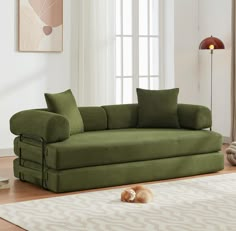 PRICES MAY VARY. Modular Sofa With Great Ideas: Breaking with the single-function design of traditional sofas, our folding convertible sofa offers great flexibility. The armrests, backrest and base can all be moved around to give you a variety of seating experiences, and the different shapes and designs can easily adapt to different spaces! Whether it's in your living room, dorm room or game room, it can easily adapt! Super Easy Transformation: This versatile floor sofa can be easily transformed into 4 different furniture types: regular 3-seater couch, oversized sofa bed, lounge recliner, and floor game chair! Want more models? Just use your imagination! The multi-purpose design not only meets the overnight needs of visiting friends. It also provides a place to read, watch TV or play games Basement Sleeper Sofa, Hide A Bed Couches, Memory Foam Couch, Modern Sofa Beds For Small Spaces, Futon Living Room Ideas Apartments, Funky Couches, Dorm Green, Bungalow Apartment, Kitchen Couch