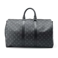 Louis Vuitton Keypol Bandoulire 45 Boston Bag Monogram Eclipse Black W46cm X H28cm X D20cm Shoulder Length: 87cm-111cm (9 Levels Adjustable) Bags Louis Vuitton, Boston Bag, Louis Vuitton Bags, Shoulder Length, Black Color, Boston, Bag Lady, Louis Vuitton, Monogram