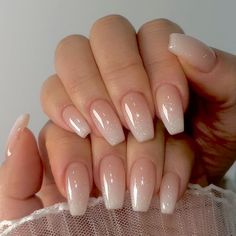 Nagel Tips, Ballerina Nails, Stick On Nails, Bridal Nails, Elegant Nails, Artificial Nails, Square Nails, Ombre Nails, Nude Nails