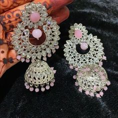 Brand New 3 Piece Jewelry/Earrings And Head Piece Head Set, Head Piece, New Jewelry, Headpiece, 3 Piece, Silver Earrings, Pink Ladies, Jewelry Earrings, Women Jewelry