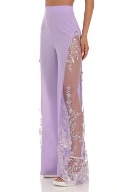 Lavender Full-length Fitted Bottoms, Lavender Fitted Full-length Bottoms, Lavender Fitted Full-length Pants, Fitted Full Length Lavender Bottoms, Fitted Full-length Lavender Bottoms, Fitted Full Length Lavender Pants, Fitted Full-length Lavender Pants, Elegant Purple Long Pants, Elegant Long Purple Pants