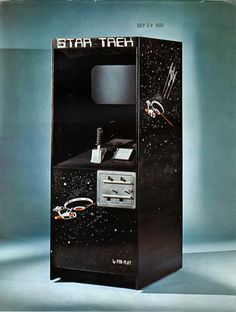 an advertisement for the star trek game, with space shuttles on it's side