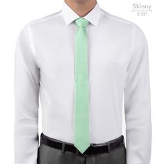 The pastel hues of the KT Mint necktie are perfect for spring. Solid mint ties feel charming, relaxing, and invigorating. White Neckwear For Spring Formal Occasions, White Formal Neckwear For Spring, Spring Formal White Neckwear, Elegant Green Ties For Spring, Elegant Green Tie For Spring, Elegant Neckwear For Black Tie Events In Spring, Elegant Spring Neckwear For Black Tie Occasions, Elegant Spring Black Tie Neckwear, Elegant Green Spring Ties