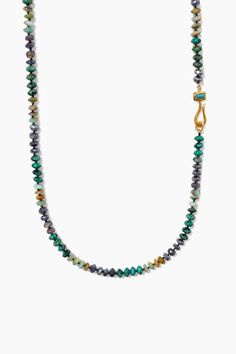 A hypnotizing mix of labradorite, African turquoise, and light blue opal beads adorn this sautoir length necklace featuring a rectangular Mexican turquoise pendant and gold hook detail. 18k gold plated sterling silver. 28 1/2" in length. Handmade in Vietnam. Chan Luu Necklace, Length Necklace, Wrap Necklaces, African Turquoise, Opal Beads, Chan Luu, Turquoise Pendant, Blue Opal, High Quality Jewelry