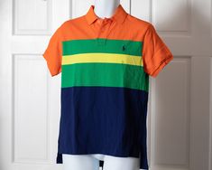 Colorful 90s 00s (never worn) men's short sleeve polo shirt - POLO Ralph Lauren  size - M vintage-new, sales tag still attached cotton Aprons Vintage, Ralph Lauren Shirt, Short Sleeve Polo, Vintage Sweatshirt, Polo Ralph, Long Sleeve Pullover, Men Short Sleeve, Mens Polo, Mens Short