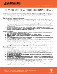 an email cover letter with the words how to write a professional email