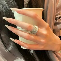 49994660348196 Fake Nails Long, Long Stiletto, Manicure Tips, روتين العناية بالبشرة, Stick On Nails, Elegant Nails, Classy Nails, Dream Nails, False Nail