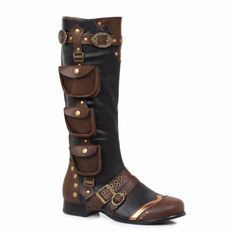 Mens Steampunk, Steampunk Boots, Pirate Boots, Mode Steampunk, Steampunk Pirate, Costume Boots, Goth Shoes, Ellie Shoes, Style Steampunk