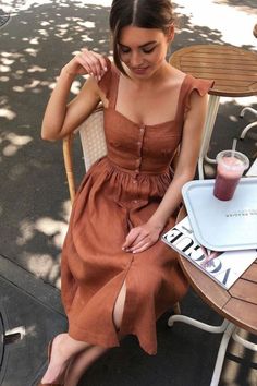 Quais os tecidos mais frescos? – Blog Maximus Tecidos Linen Sundress, Fest Outfits, Gaun Fashion, Graduation Dresses, K Fashion, Linnet, White Dress Summer, Inspired Outfits, 가을 패션