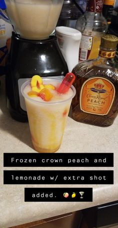 a frozen crown peach and lemonade w / extra shot added