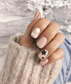 nail art #beauty #style Gel Ideas, Star Nail Designs, Her Nails, Star Nails, Short Acrylic Nails, Manicure E Pedicure, French Manicure, Mani Pedi, Nails Makeup