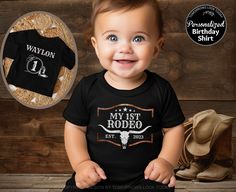 🤠 Giddy Up!! Celebrate your little one's first birthday in style with matching Rodeo birthday t-shirts for the whole family! These cute unisex Rodeo birthday tees are the perfect way to mark this special milestone in your child's life. Personalize the backside of the Birthday shirt for a special one-of-a kind shirt! Makes a great gift!    If you would like to add a back print to the Adult or Sibling shirts for a small upcharge fee, see this listing here: https://www.etsy.com/listing/1320462357/ First Rodeo Shirt, My First Rodeo Shirt, My First Rodeo Birthday Shirt, This Ain’t My First Rodeo Birthday, Ain’t My First Rodeo, My First Rodeo Birthday Family Shirts, Family Birthday Shirts, Western Birthday, 1st Birthday Shirts