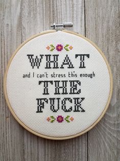 Cross Stitch Kit, What and I Can't Stress This Enough the Fuck, Funny Subversive Embroidery Supplies, What the Fuck - Etsy Funny Embroidery Designs, Funny Cross Stitch Patterns Hilarious, Funny Embroidery Quotes, Embroidery Funny Sarcastic, Snarky Embroidery Patterns, Funny Work Cross Stitch Patterns, Cursed Cross Stitch, Irreverent Embroidery, Gaming Cross Stitch