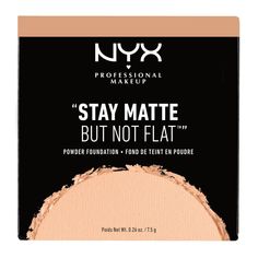 Want a matte foundation to help you achieve a flawless-looking complexion? NYX Professional Makeup's Stay Matte But Not Flat Powder Foundation provides the perfect finish to flatter more skin tones than ever before. You'll look naturally flawless with minimal effort! Stay Matte But Not Flat Powder Foundation is the best foundation powder to cover imperfections and even skin tone. With its natural matte finish, the powder makeup won't leave your skin looking flat or dry. Finding a foundation for Best Makeup Powder, Best Powder Foundation, Oily T Zone, Pressed Powder Foundation, The Best Foundation, Powder Face, Best Powder, Face Foundation, Warm Beige