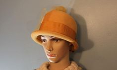 Vintage Mid Century 1950's Women's Mustard-Brown | Etsy Vintage Orange Hat With Curved Brim, Vintage Yellow Hat With Curved Brim, Yellow Vintage Hat With Curved Brim, Retro Yellow Brimmed Hat, Retro Yellow Wide Brim Hat, Yellow Retro Hat With Short Brim, Retro Yellow Hat With Short Brim, Yellow Wide Brim Retro Hat, 1950 Women