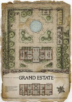 an old map shows the location of grand estate