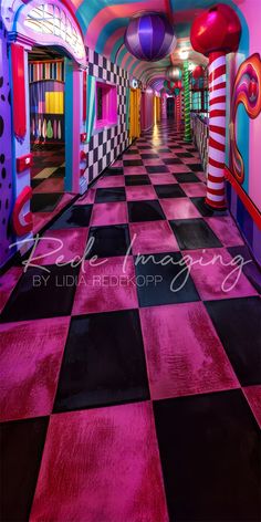 an image of a hallway that is very colorful