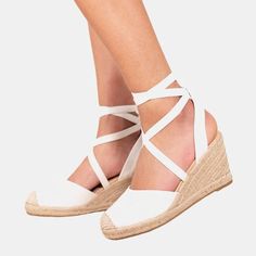 Schuh schuh closed toe wedge espadrilles in gold - Women's Shoes - BeyondStyle Spring Lace-up Espadrille Wedge Sandals, Lace-up Wedge Sandals For Summer, Lace-up Espadrille Wedge Sandals For Summer, Adjustable Summer Wedge Heels, Summer Lace-up Espadrille Wedge Sandals, Summer Platform Lace-up Espadrilles, Adjustable High Heel Espadrilles For Summer, Summer Lace-up Platform Espadrilles, Espadrille High Heels For Summer