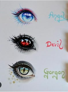 the eyes are drawn with markers and colored pencils