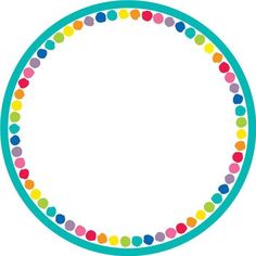 a circle with colored dots on it