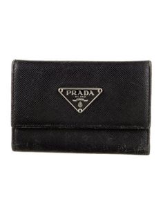 womens black Prada leather solid keychain holder Unfortunately, due to restrictions, this item may not be eligible for shipping in all areas. Keychain Holder, Prada Leather, Prada, Women Accessories, Leather, Black