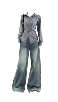 a mannequin dressed in jeans and a shirt