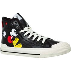 Black gender neutral mickey graphic high top sneakers for kids and babies by Master of Arts. Side zip design. Synthetic lining. Rubber soles. Soft upper. Strengthening patches on the heels and ankles for support. Non-slip soles. Disney print | Master of Arts | Mickey Graphic High Top Kids Sneakers, Black (Multicolor, Size 34) | Maisonette collects the best children’s products from around the world (unlike Zulily, Etsy, The Tot, Farfetch Kids, Childrensalon, Crate and Kids, Kohls, Wayfair, Buy Bu Sporty Sneakers With Character Print For Streetwear, Sporty High-top Sneakers With Character Print, Cartoon Print Lace-up Sneakers For Streetwear, Casual Mickey Mouse Lace-up Sneakers, Playful High-top Sneakers For Streetwear, Black High-top Sneakers With Character Print, Cute High-top Sneakers For Streetwear, Retro Black Sneakers With Graphic Print, Black Retro Sneakers With Graphic Print