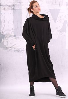 Black Maxi Dressasymmetrical Tunic Dress Plus Size Tunic - Etsy Oversized Long Sleeve Black Maxi Dress, Black Asymmetrical Dress For Fall, Black Asymmetrical Maxi Dress For Fall, Asymmetrical Black Maxi Dress For Fall, Black Lagenlook Long Sleeve Dress, Oversized Lagenlook Maxi Dress, Black Lagenlook Maxi Dress For Fall, Oversized Long Sleeve Maxi Dress For Fall, Oversized Long Sleeve Maxi Dress For Winter