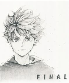 a drawing of a man with blonde hair and an anime character's name on it