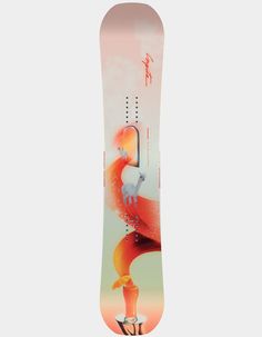 a snowboard with an artistic design on it