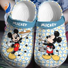 Introducing the adorable Mickey Mouse Chef Clogs-Slippers 3D Clog Shoes! These whimsical slippers feature everyone’s favorite Disney character, Mickey Mouse, White Eva Clogs With Round Toe, White Round Toe Eva Clogs, Casual Mickey Mouse Clogs With Round Toe, Non-slip Eva Closed Toe Slippers, Non-slip Closed Toe Eva Slippers, Eva Slippers With Rubber Sole And Round Toe, Playful Non-slip Synthetic Slides, Fun Non-slip Synthetic Slides, Non-slip Synthetic Fun Slides