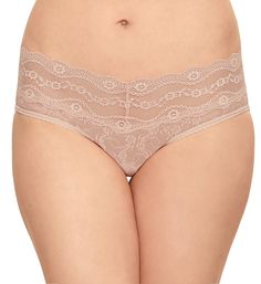 Feel lavish in lace in this sheer panty. Features all-over sheer, soft floral stretch lace. Made from nylon. Scalloped lace along waistband. Sewn-in elastic along leg openings for a custom fit. 4-way stretch for comfort. Mid rise. Sheer, moderate rear coverage. Sewn-in crotch. b.tempt'd by Wacoal Women's Lace Kiss Hipster Panty in Rose Smoke (978282) | Size XL | HerRoom.com Lace Made, Soft Floral, Scalloped Lace, Stretch Lace, Women Lace, Custom Fit, Mid Rise, Kiss, Size Medium