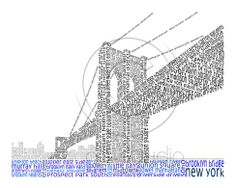 the brooklyn bridge is made up of words