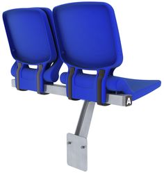 The BOX Seat 901 model in Royal Blue on riser mount. Tip Ups, Royal Blue, Blue