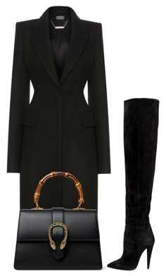 Black Gardens, Mode Mantel, Slouchy Boots, Cashmere Coat, Work Attire, Polyvore Outfits