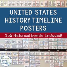 the united states history time line posters