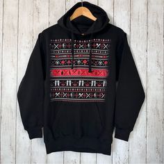 The Sweater Is In Excellent Condition Nwot Unisex Size Small 100% Cotton Shoulders 19” Chest 21” Length 27” Sleeve 22” Black Christmas Sweatshirt For Streetwear, Casual Black Christmas Hoodie, Casual Black Christmas Sweatshirt, Black Hooded Christmas Hoodie, Casual Christmas Hoodie For Streetwear, Casual Christmas Streetwear Hoodie, Black Christmas Hoodie, Vans Hoodie, Camouflage Hoodie