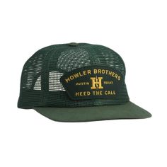 Howler Bros 11. HATS - HATS BILLED - HATS BILLED Unstructured Snapback Hat HOWLER FEEDSTORE | PINE GREEN MESH Monkey Icon, Adventure Branding, Howler Monkey, Different Hats, Five Panel, Hat Ideas, Hang Loose, Cool Hats, Ball Cap