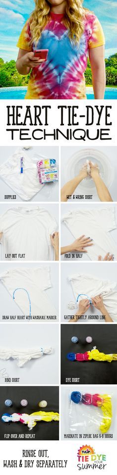 the instructions for how to tie dye t - shirts