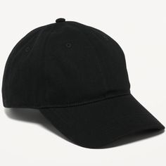 Woman's Black Baseball Cap. Nwt Black Six-panel Hat For Everyday, Basic Black Cotton Hat, Black Six-panel Everyday Hat, Basic Black Everyday Hat, Classic Black Baseball Cap For Everyday, Everyday Black Cotton Baseball Cap, Basic Black Cotton Baseball Cap, Black Dad Hat For Everyday Wear, Classic Black Visor Dad Hat