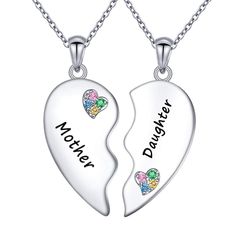 PRICES MAY VARY. 💖Specail Design:Mother Necklaces seperate and it comes in two parts for mom and daughter.Even if you are far apart,your heart is still together.It will support help you celebrate the good times and get through the tough times. She's the best friend you could ask for! 💖Matching Heart Pendant Size: 0.94*0.94*0.06 inches. with Strong 18" Rolo Chain. 💖Total Weight: 6.3g. Made in S925 sterling silver, high polish finishing, Nickel-free, Lead-free, Cadmium-free. 💖A heartwarming, c Mother Necklaces, Sister Necklaces For 2, Necklaces Couple, Mother Daughter Necklaces, Sister Necklaces, Still Together, Silver Sisters, Mother Daughter Necklace, Sister Bracelet