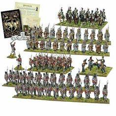 an assortment of toy soldiers and figures